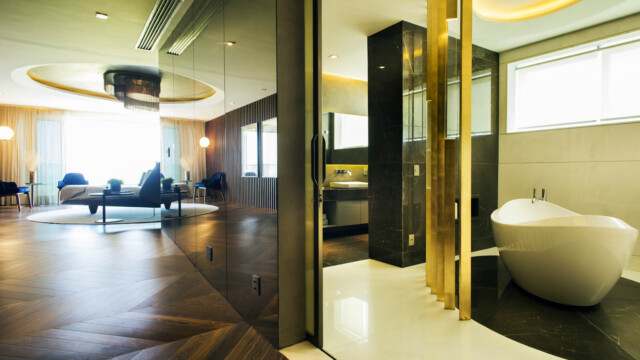 Riserva Golf Vista Mare Residenziale by pininfarina Banheiro quarto casal Riserva Golf Vista Mare Residenziale by pininfarina Banheiro quarto casal