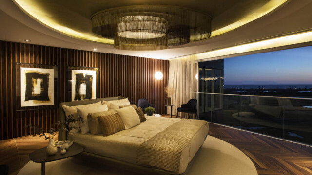 Riserva Golf Vista Mare Residenziale by pininfarina Quarto Casal entardecer Riserva Golf Vista Mare Residenziale by pininfarina Quarto Casal entardecer