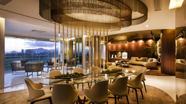 Riserva Golf Vista Mare Residenziale by pininfarina Sala de jantar entardecer Riserva Golf Vista Mare Residenziale by pininfarina Sala de jantar entardecer