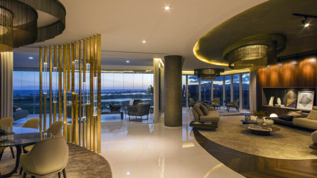 Riserva Golf Vista Mare Residenziale by pininfarina Sala entardecer