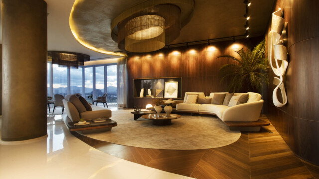 Riserva Golf Vista Mare Residenziale by pininfarina Sala entardecer