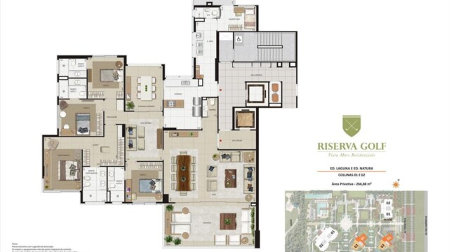 Riserva Golf Vista Mare Residenziale plantas dos apartamentos
