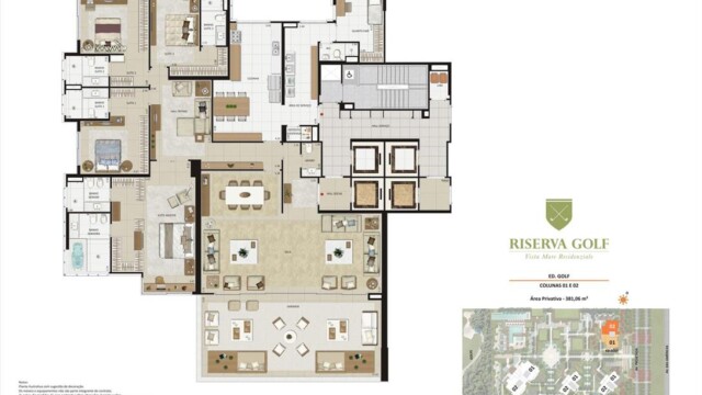 Riserva Golf Vista Mare Residenziale plantas dos apartamentos