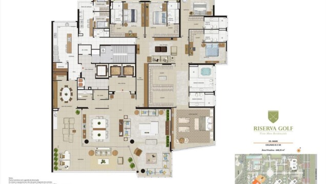 Riserva Golf Vista Mare Residenziale plantas dos apartamentos Riserva Golf Vista Mare Residenziale plantas dos apartamentos