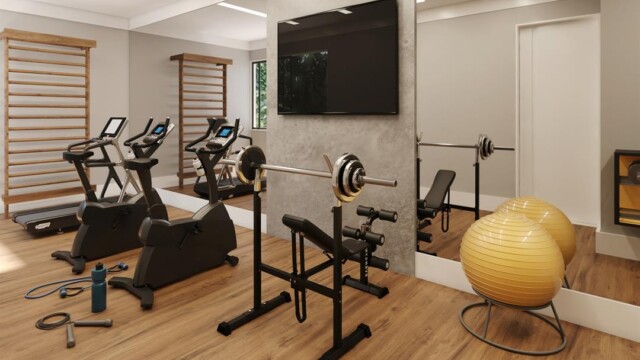 Tangram Residence área de lazer academia