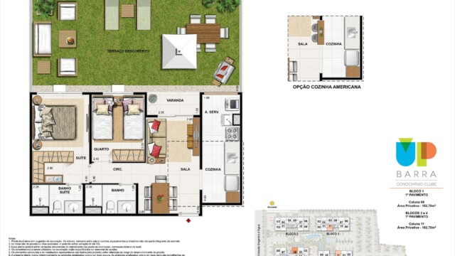 Up Barra plantas dos apartamentos Up Barra plantas dos apartamentos