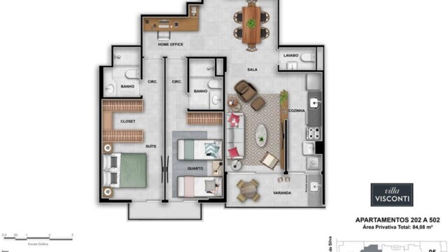 Villa Visconti plantas dos apartamentos Villa Visconti plantas dos apartamentos