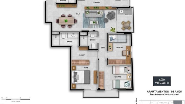 Villa Visconti plantas dos apartamentos Villa Visconti plantas dos apartamentos