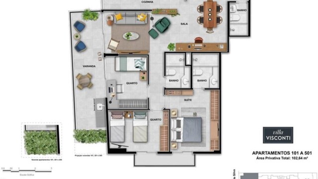 Villa Visconti plantas dos apartamentos Villa Visconti plantas dos apartamentos