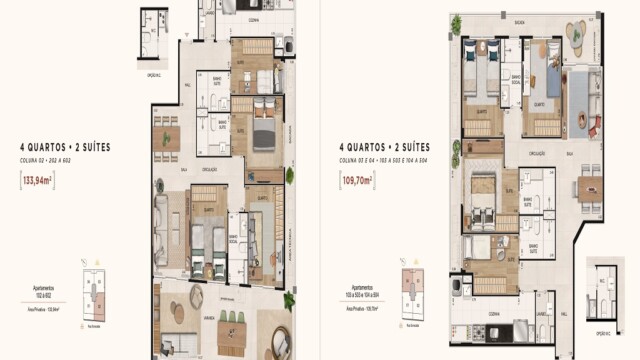 We Sorocaba Botafogo plantas dos apartamentos