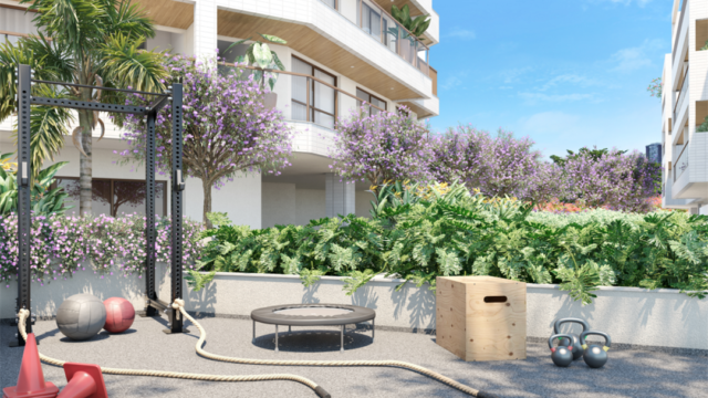 Residencial All Jardim Oceânico fitness externo area de lazer Residencial All Jardim Oceânico fitness externo area de lazer