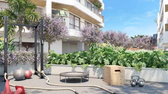 Residencial All Jardim Oceânico fitness externo area de lazer Residencial All Jardim Oceânico fitness externo area de lazer