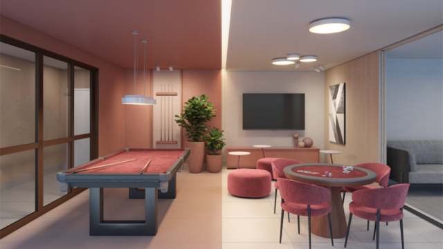 Residencial All Jardim Oceânico area de lazer salão de jogos