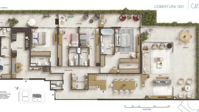 Canto Mar Bait Arpoador plantas dos apartamentos