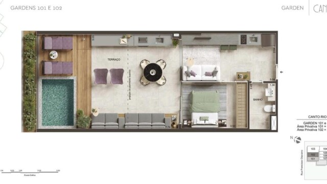 Canto Mar e Canto Rio Bait plantas dos apartamentos Canto Mar e Canto Rio Bait plantas dos apartamentos