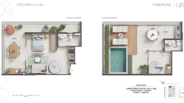Canto Mar e Canto Rio Bait plantas dos apartamentos Canto Mar e Canto Rio Bait plantas dos apartamentos