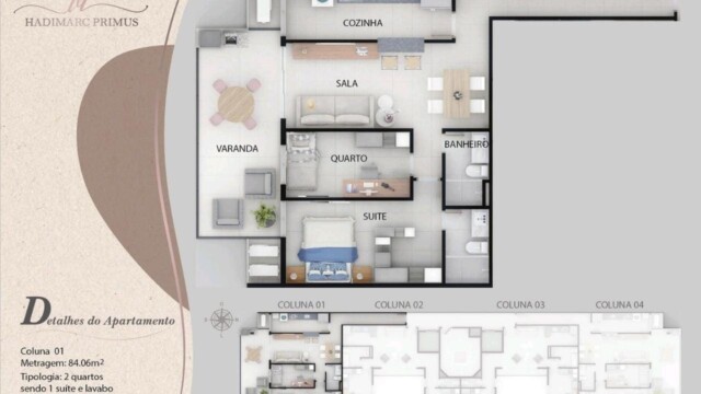 Hadimarc Primus Tijuca plantas dos apartamentos