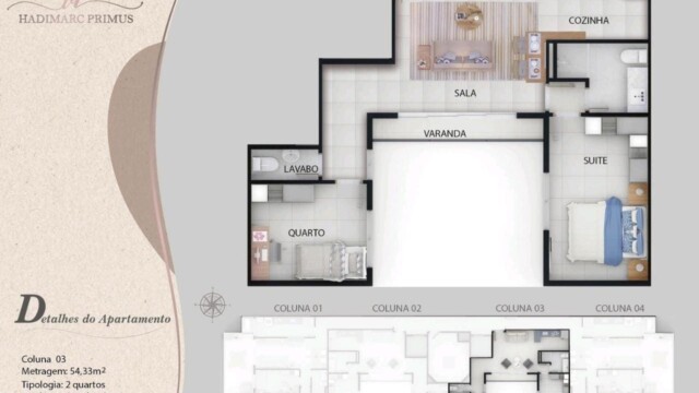 Hadimarc Primus Tijuca plantas dos apartamentos