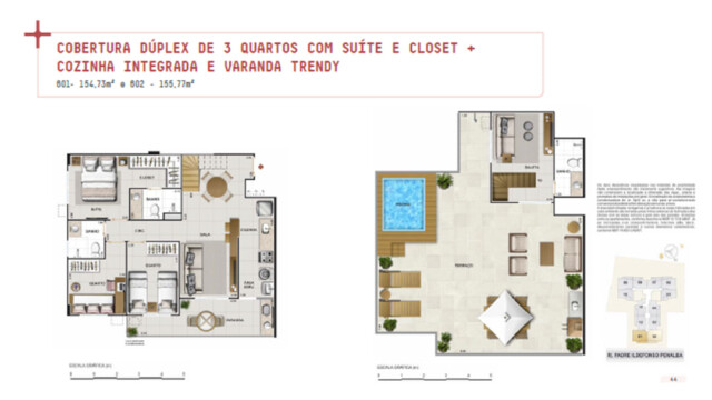 Now Plus Boutique Residences plantas dos apartamentos