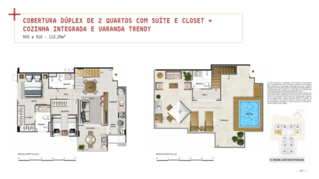 Now Plus Boutique Residences plantas dos apartamentos