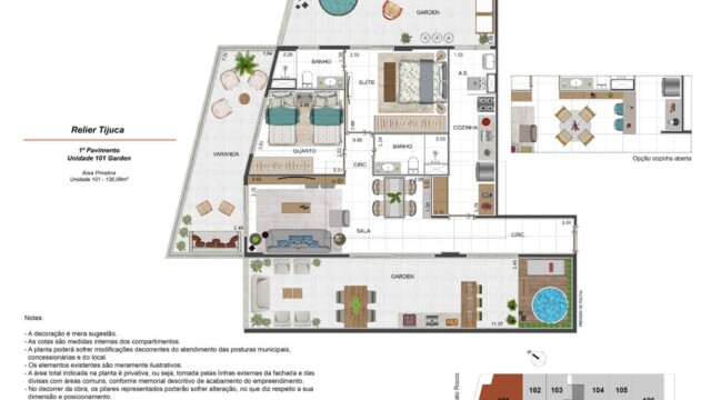 Relier Tijuca Planta Apartamento 101 Garden Relier Tijuca Planta Apartamento 101 Garden