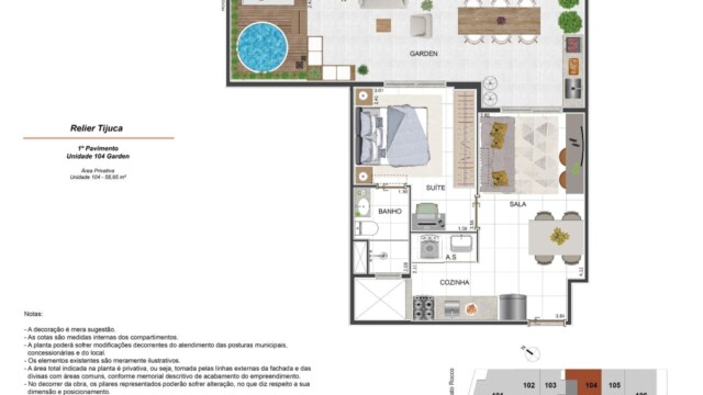 Relier Tijuca Planta Apartamento 104 Garden Relier Tijuca Planta Apartamento 104 Garden
