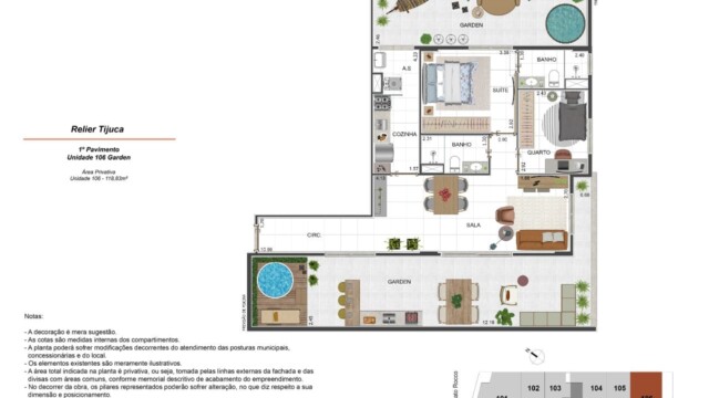 Relier Tijuca Planta Apartamento 106 Garden Relier Tijuca Planta Apartamento 106 Garden