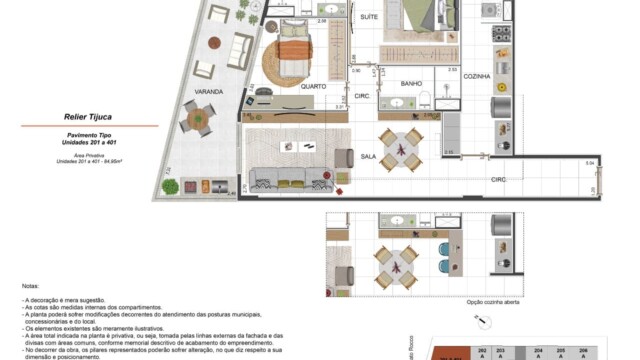 Relier Tijuca Planta Apartamento 201 a 401 Tipo Relier Tijuca Planta Apartamento 201 a 401 Tipo