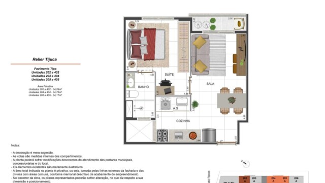 Relier Tijuca Planta Apartamento 202 a 402_204 A 404_205 A 405 Tipo Relier Tijuca Planta Apartamento 202 a 402_204 A 404_205 A 405 Tipo