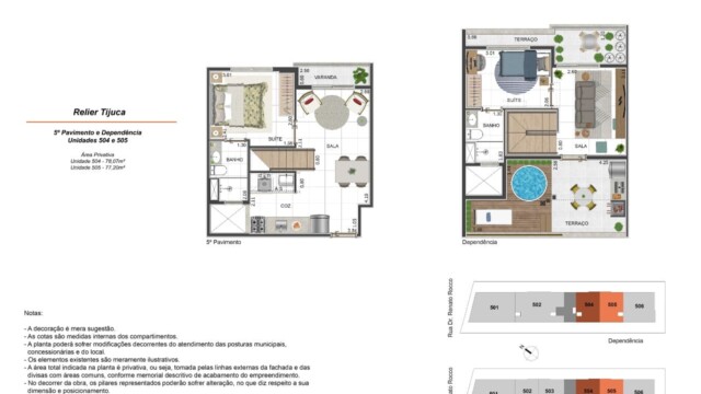 Relier Tijuca Planta Apartamento 504 e 505 e Dependência Relier Tijuca Planta Apartamento 504 e 505 e Dependência