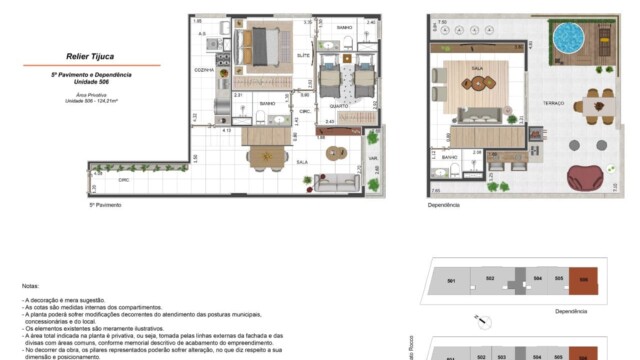 Relier Tijuca Planta Apartamento 506 e Dependência Relier Tijuca Planta Apartamento 506 e Dependência