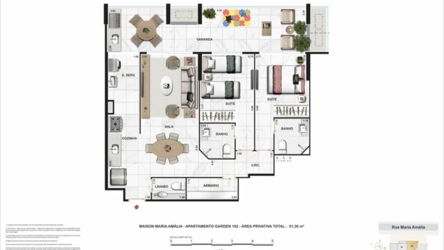 maison maria amalia tijuca planta do apartamento 2 suites maison maria amalia tijuca planta do apartamento 2 suites