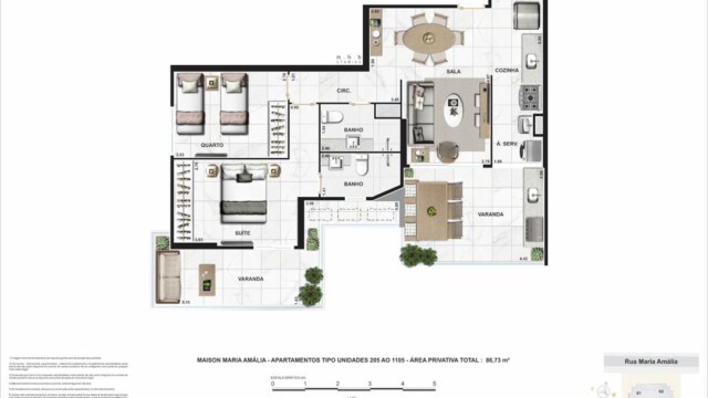 maison maria amalia tijuca planta do apartamento coluna 5