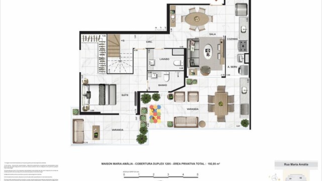maison maria amalia tijuca planta da cobertura duplex coluna 5 pavimento 1