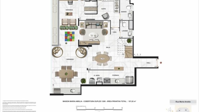 maison maria amalia tijuca planta da cobertura duplex coluna 6 pavimento 1