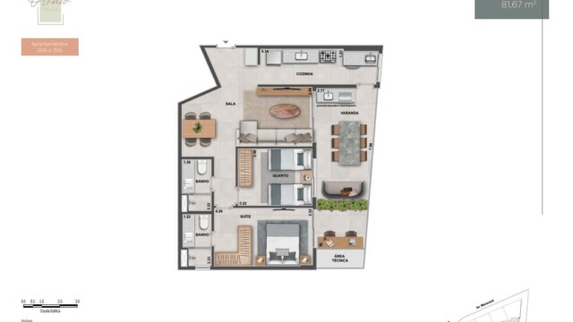 ornato tijuca planta dos apartamentos