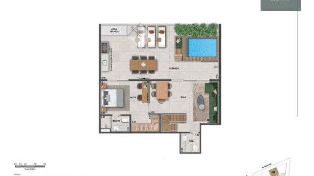 ornato tijuca planta dos apartamentos