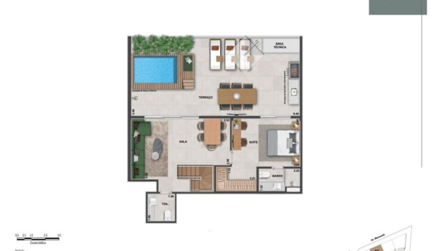 ornato tijuca planta dos apartamentos