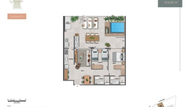 ornato tijuca planta dos apartamentos