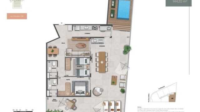ornato tijuca planta dos apartamentos
