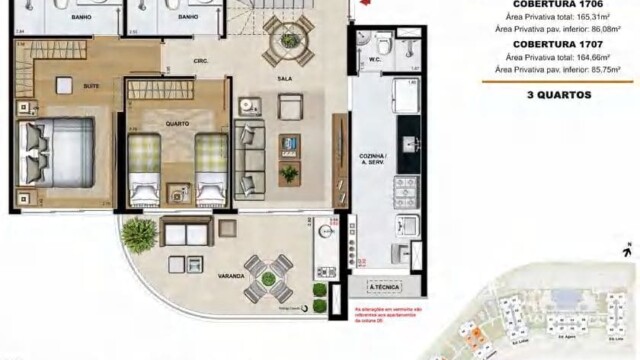 Elos Ilha Pura plantas dos apartamentos
