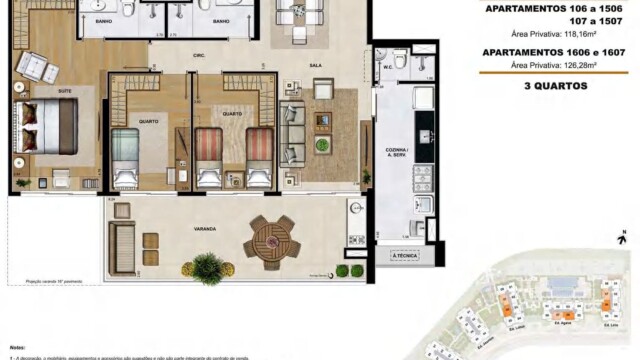 Elos Ilha Pura plantas dos apartamentos