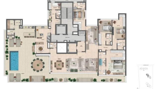 Atlântico Golf Absolute Design plantas dos apartamentos