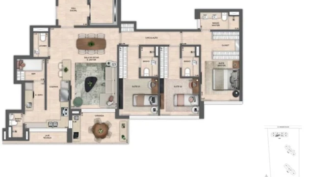Atlântico Golf Absolute Design plantas dos apartamentos