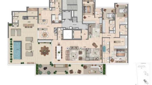 Atlântico Golf Absolute Design plantas dos apartamentos