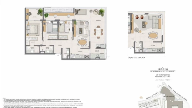 Glória Residencial plantas dos apartamentos do edifício contemporâneo Glória Residencial plantas dos apartamentos do edifício contemporâneo
