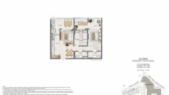 Glória Residencial plantas dos apartamentos do edifício contemporâneo Glória Residencial plantas dos apartamentos do edifício contemporâneo