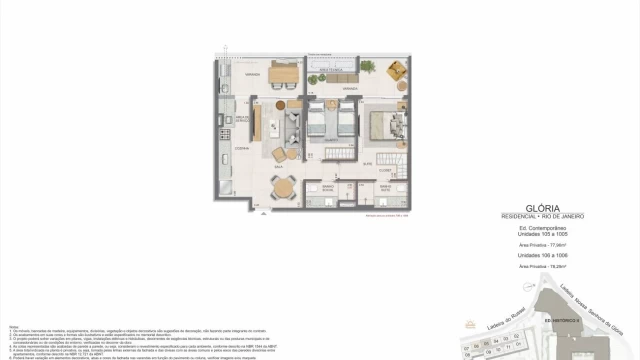 Glória Residencial plantas dos apartamentos do edifício contemporâneo Glória Residencial plantas dos apartamentos do edifício contemporâneo