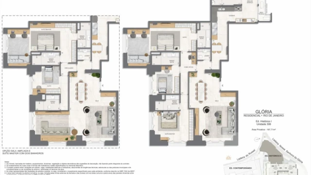 Glória Residencial plantas dos apartamentos do edifício histórico Glória Residencial plantas dos apartamentos do edifício histórico
