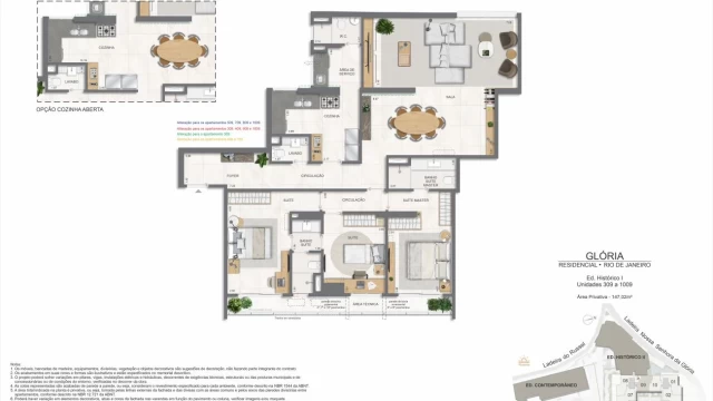 Glória Residencial plantas dos apartamentos do edifício histórico Glória Residencial plantas dos apartamentos do edifício histórico